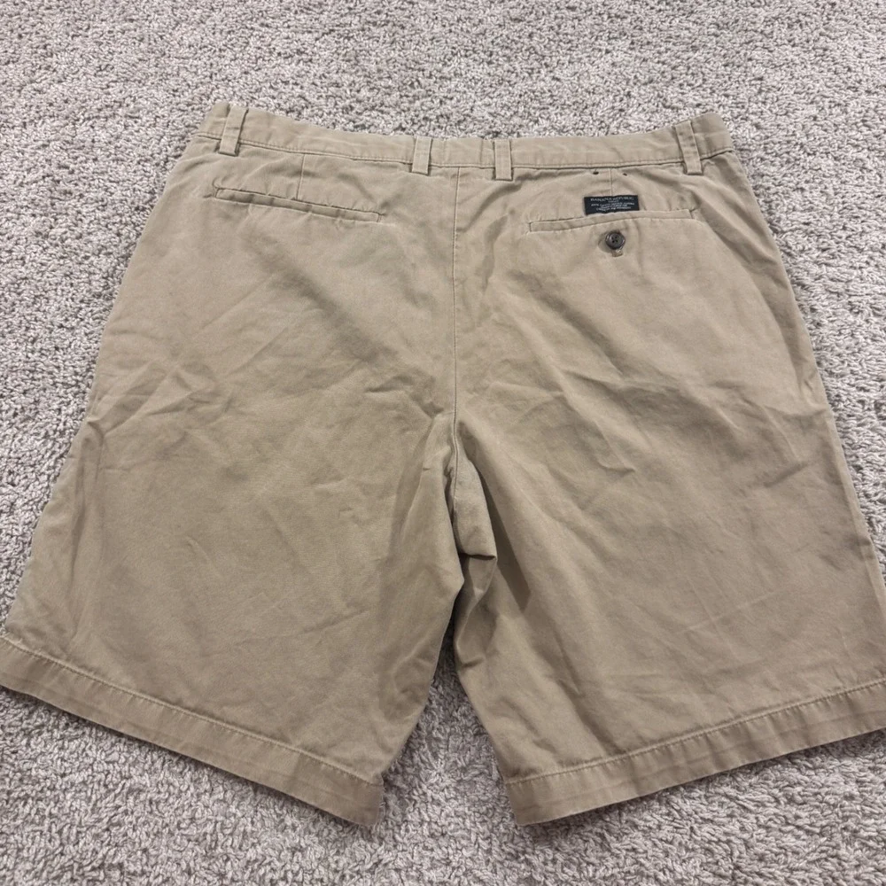 Banana Republic Chino Shorts Mens 36 Khaki Good Cotton Twill Flat Front 438488